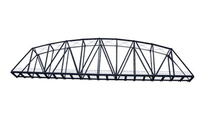 1-gleis. Bogenbrücke grau - BN18 18 cm - N