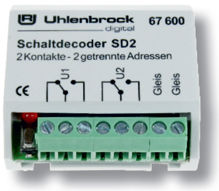 Uhlenbrock 67600 - Schaltdecoder SD2 für Motorola und DCC