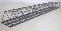 H0- Kastenbrücke, 2-gleisig, L:108 cm,  Nenngrö