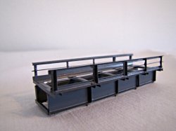 N- Blechträgerbrücke 2-gleisig TN8-2  8,5 cm, grau Nenngröße N