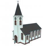 TT Lasercut Bausatz: Kirche (Maßstab:1:120)