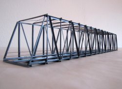 TT- Kastenbrücke, 2-gleisig, L:110,5 cm, Nenngröße TT