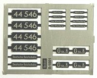 Signs (etched sheet) TT, scale 1:120