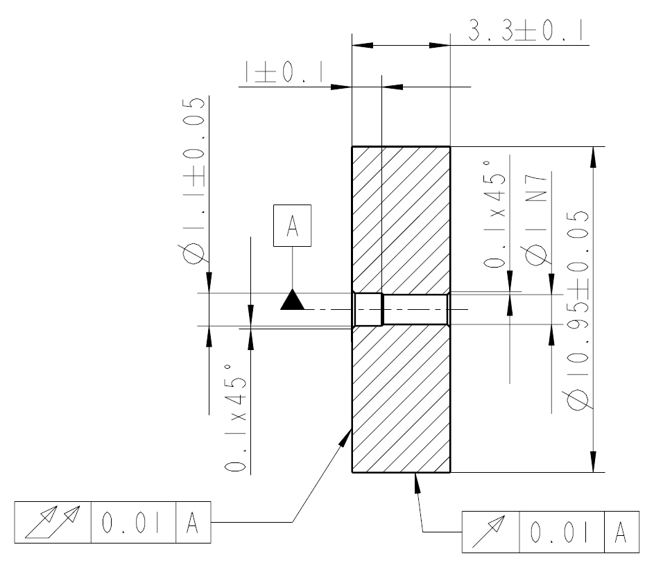 1 Schwungmasse, Ø11x3,3mm Bohrung Ø: 1,0mm 