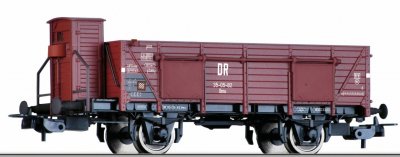 Tillig 76694 - H0 Offener Güterwagen mit Bremserhaus Omu der DR, Spur H0