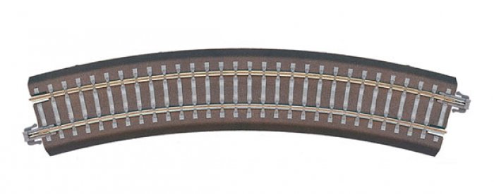 Tillig 83709 - 1x Bettungs-Gleisstück Bogen BR11, R 310 mm / 30 Grad, Spur TT
