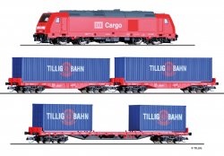 Tillig 01445 - TT Startset (analog) mit Diesellok und Güterzug, DBAG, Ep.VI 