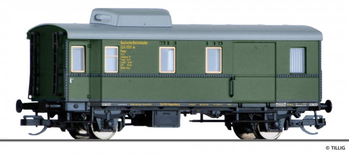 Tillig 13479 Güterzugpackwagen Pwgs-38 der DRG,  Ep. II, Spur TT
