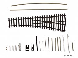 Tillig 83433- TT Bausatz Weiche EW1 15°, rechts, Spur TT