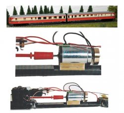Umbau Motorisierungssatz für Gützold SVT 137 -zweiteilig- Spur H0