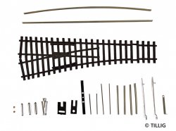 Tillig 83432 - TT Bausatz Weiche EW1 15°, links, Spur TT