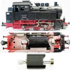SB Motorisierungssatz für Roco BR 80 (neu) Nenngröße TT
