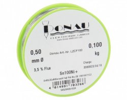 Lötzinn- Lötdraht "CLEAR" Ø0,5 mm Sn100Ni+ (bleifrei) Spule 100g 