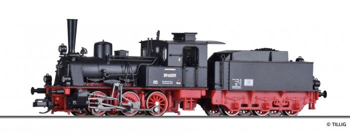 Tillig 04230 Dampflokomotive BR 89 6009 mit Schlepptender der DR, Epoche III, Spur TT