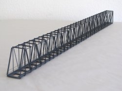 Fertigmodell, eingleisige Kastenbrücke Länge 52 cm, Nenngröße TT