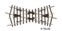 Tillig 82170 - Kreuzung 30°,  Länge 112 mm, Standardgleissystem Pilz, Code 100 Spur H0