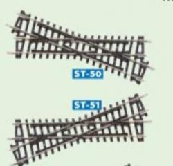 Peco ST-50 - N Setrack Kreuzung - Code 80, 22,5 Rechts, Spurweite 9mm