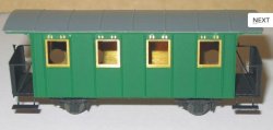 TTe- 2-achs. Personenwagen mit 4 Fenstern Ätzteilbausatz Nenngröße TTe