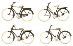 4 Stück Fahrräder Fertigmodelle, Nenngröße TT (1:120)