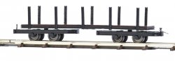 Busch 12245 - H0f Feldbahn Drehschemel Flachwagen mit Rungen