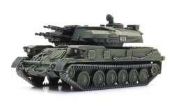 Artitec 487.601.01- H0 Fla SFL ZSU 23-4 Shilka Eisenbahntransport , NVA Fertigmodell Nenngröße H0